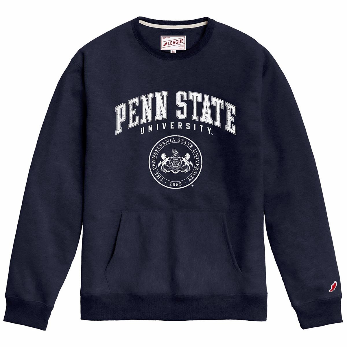 navy crew neck sweatshirt with pocket, Penn State University with Seal